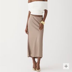 J Crew satin slip skirt
